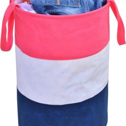 45 L Pink, White, Blue Laundry Bag-25