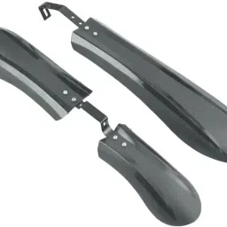 Bicycle Fat Bike Mudguard Full Length Front & Rear Fender (Black) Clip-on Front & Rear Fender-3
