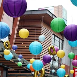 yutiriti Multicolor paper hanging lamp Lantern_LNT1 Multicolor Paper Hanging Lantern image 4