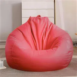 XXXL Faux Leather Bean Bag Filled with Beans | Ready To Use Teardrop Bean BagWith Bean Filling-19