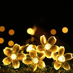 Glimmer Lightings Yellow Flower Shaped String Lights image 3