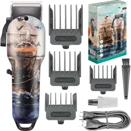 Frinzoo Heavy Duty Rechargeable Retro Hair Cutter for men Fully Waterproof Grooming Kit 480 minRuntime 4 Length Settings-image-2