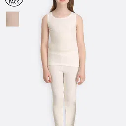 Kanvin Girls Pack of 2 Self Design Thermal Set-image-16