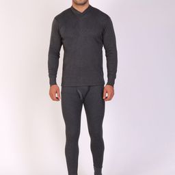 T.T. Desire Anthra Slim Fit V-Neck Thermal Set-image-21