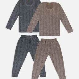 YK X Trampoline Infants Pack Of 2 Striped Thermal Set-image-27