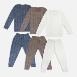 YK X Trampoline Infants Pack Of 3 Striped Thermal Set-image-74