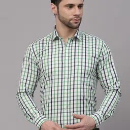 Style Quotient Smart Tartan Checked Formal Shirt-image-77