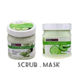 FEELHIGH Set Of 2 Cucumber Face Scrub & Mask - 500ml Each-6