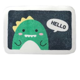Yellow Bee Green & White Dino Anti-Skid Doormat-29