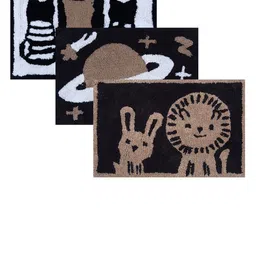AAZEEM Set Of 3 Printed Cotton Anti-Skid Doormat-25