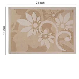 Gallery99 Beige Self-Design Abstract Laser Cut Doormat image 3