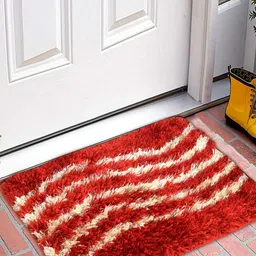 Kuber Industries Pack Of 2 Red Printed Anti-Skid Doormats-24