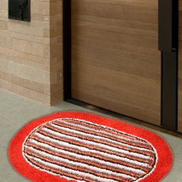 Kuber Industries Pack Of 3 Red Printed Anti-Skid Doormats-17