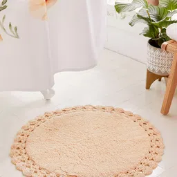 HABERE INDIA Cream Colored Pure Cotton Doormats-picture-22