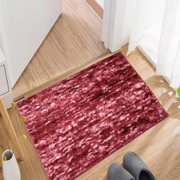 Kuber Industries Maroon & Beige 2 Pieces Self-Designed Doormats image 4