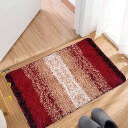 Kuber Industries Cream-Coloured & Red Set Of 2 Dust Trapper Anti-Skid Door Mat image 4