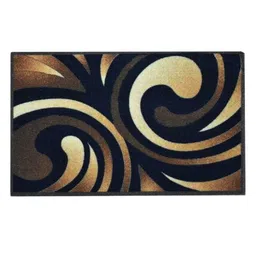 Gallery99 Navy Blue & Brown Abstract Rectangular Doormats image 3