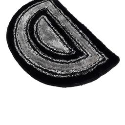 Kuber Industries Black & Grey Woven Design D Shape Doormat image 5