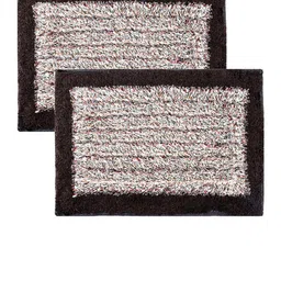 Kuber Industries 2 Pcs Brown & White Woven Design Doormats image 5