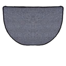 Kuber Industries Black & Grey Woven Design D Shape Doormat image 2