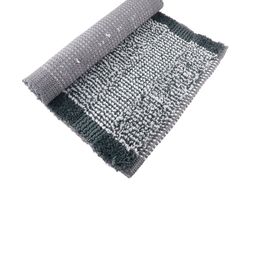 Kuber Industries Grey White Cut Loop Microfiber Doormat image 3
