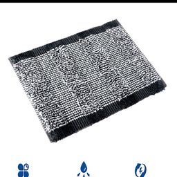 Kuber Industries Grey & White 2 Pieces Woven Design Microfiber Doormats image 5