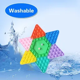 halo nation Star Big Pop Game Fidget Toy, Extra Large Bubble Sensory Rainbow Popper Fidget Sensory Toys, Big Pop Game Board Toy, Rainbow Chess Board Push Bubble Popper Fidget Sensory Toys for Parent-Child image 4