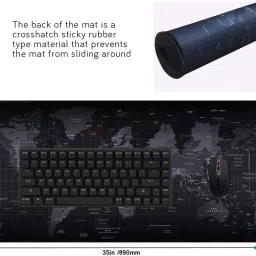 Xydrozen Stitched Edge Mouse Mat for Laptop, Computer & Desk Mousepad image 3