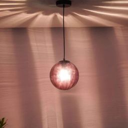 kapoor lampshades Frances Single Light Maroon Color Glass Hanging Light-picture-49