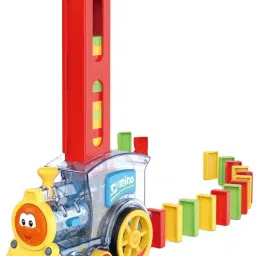 Battery Operated Building Blocks Stacking Train Toy for Kids with Light & Music-32