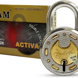 65MM Double Locking 7 Lever Iram Activa Gold Finished Padlock-image-34