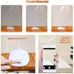 akr Powerful Rechargeable Emergency Table Lamp (White)_267 Study Lamp image 4