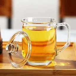 Coffees with Lid, Transparent Brewing Tea Glasss with Big Handle 380 ML Glass Coffee Mug-image-51