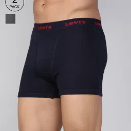 Pack of 2 Contoured Double Pouch, Tag Free & Smartskin Technology Style# 001 Classic Solid Men Trunk-image-49