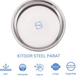 Stainless steel atta parat, parat steel for Dough- 27 cms (Size 12), Small size Paraat-14