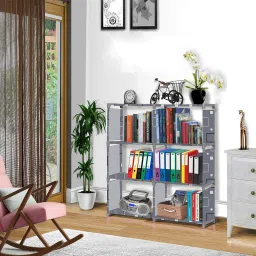 Awesome box Print 8 Layer Simple Bookshelf/Multipurpose Rack/Children Bookcases Metal Open Book Shelf-16