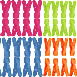 40 Pcs Mix Color Plastic Cloth Hanging Clips Clothes Pegs Plastic Cloth Clips-image-2