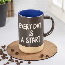 market 99 Sea Blue Ceramic 360ml Believe Coffee Mug-picture-48