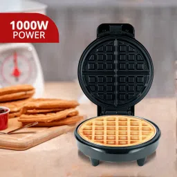 ibell WAFFLEMATE190 ,1000W, Adjustable Temperature, LED Indicators, Non-Stick,Black Waffle Maker image 3