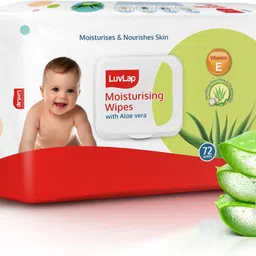 luvlap Paraben Free wipes for baby with Aloe Vera, 72 wipes/pack with Lid-picture-45