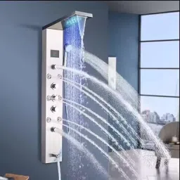 Prossimagen Thermostate Shower Panel Stainless Steel 304 Shower Panel 8 in 1 System With Temperature Digital LED | Body Massage | Overhead Shower Dual Flow | Body Jet | Handheld Shower Spray-7