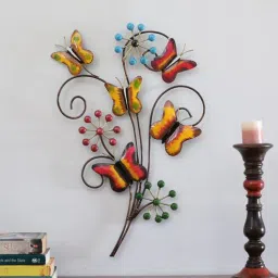 Butterfly Multicolour Handmade Metal Wall Art by Home Decor International-picture-27