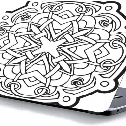 qth LINE ART LAP-0738 VINYL Reusable Laptop Skin Compatible for 15.6 inch-image-67