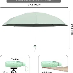 Pocket Travel Umbrella Windproof (Manual Open) Sun Rain Mini Ultra-Light 2 Fold Umbrella-26