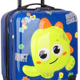 Small Cabin Suitcase (44 inch) 8 Wheels - Kids Trolley Bag Durable Polycarbonate Waterproof Trolley Bag for Kids - Blue-image-67