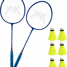 Single Shaft Badminton Racket Pack Of 2 Piece Badminton With 6 Piece nylon s Badminton Kit-image-71
