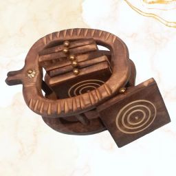 Natural Rustic Round Wooden Set Coasters Serving Set-image-2