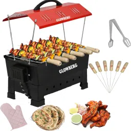 Barbecue Smoker 1200W for Indoor BBQ Grilled Meat, Smoke-Free Cooking Charcoal & Electric Tandoor-image-24