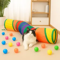 Cat Tunnel Interactive Play Toy for Indoor Outdoor Kitty Puppy Fun Exercise Plastic Soft Toy, Training Aid For Cat-picture-10