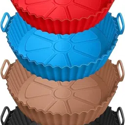 4 Pcs Reusable Air Fryer Silicone Pots for Food Safe Air fryers Oven Accessories Airfryer Grill Pan-picture-13